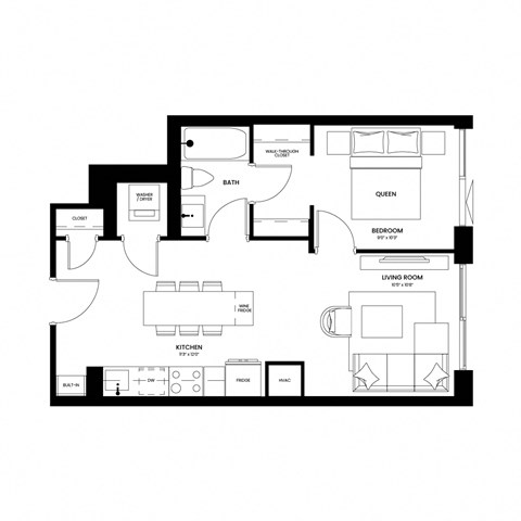 a floor plan of a home with a rectangular floor plan with bedrooms and a patio