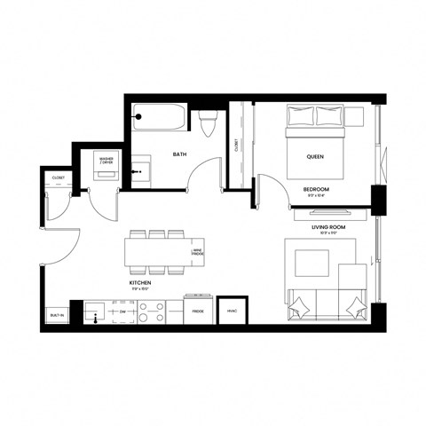 a floor plan of a house with a black and white floor