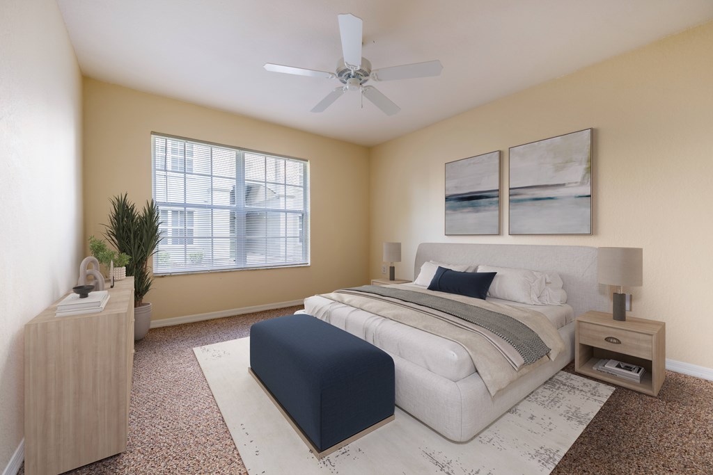 Spacious Bedrooms at Brandywine Affordable Apartments in Tampa FL