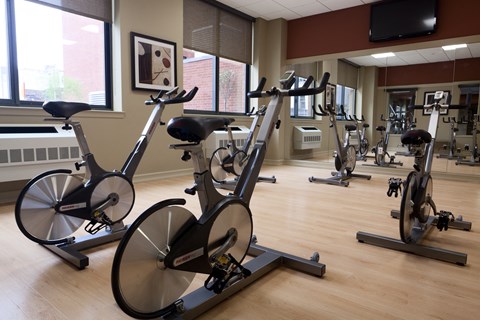 Yoga & Spin Room at The Balton Affordable Apartments in New York City