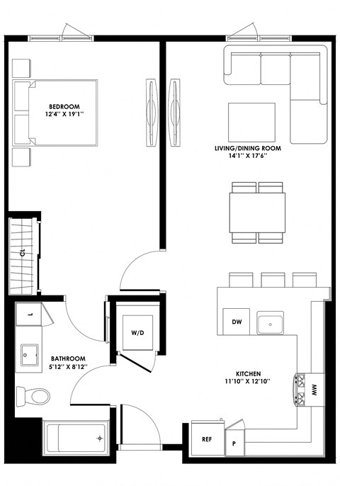 890 SQ One Bedroom One Bath Apartment | Chandler North Hollywood