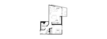 817 sf one bedroom one bath at The Chandler NoHo Apartments in North Hollywood, CA