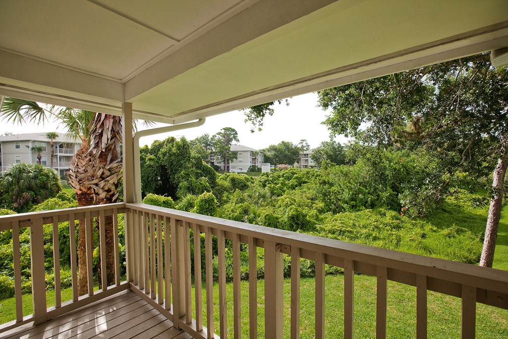 Balcony view at Rivercrest Apartments in Melbourne FL
