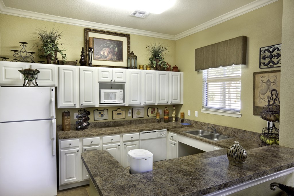 Demo Kitchen at Lake Shore Affordable Apartments in West Palm Beach FL