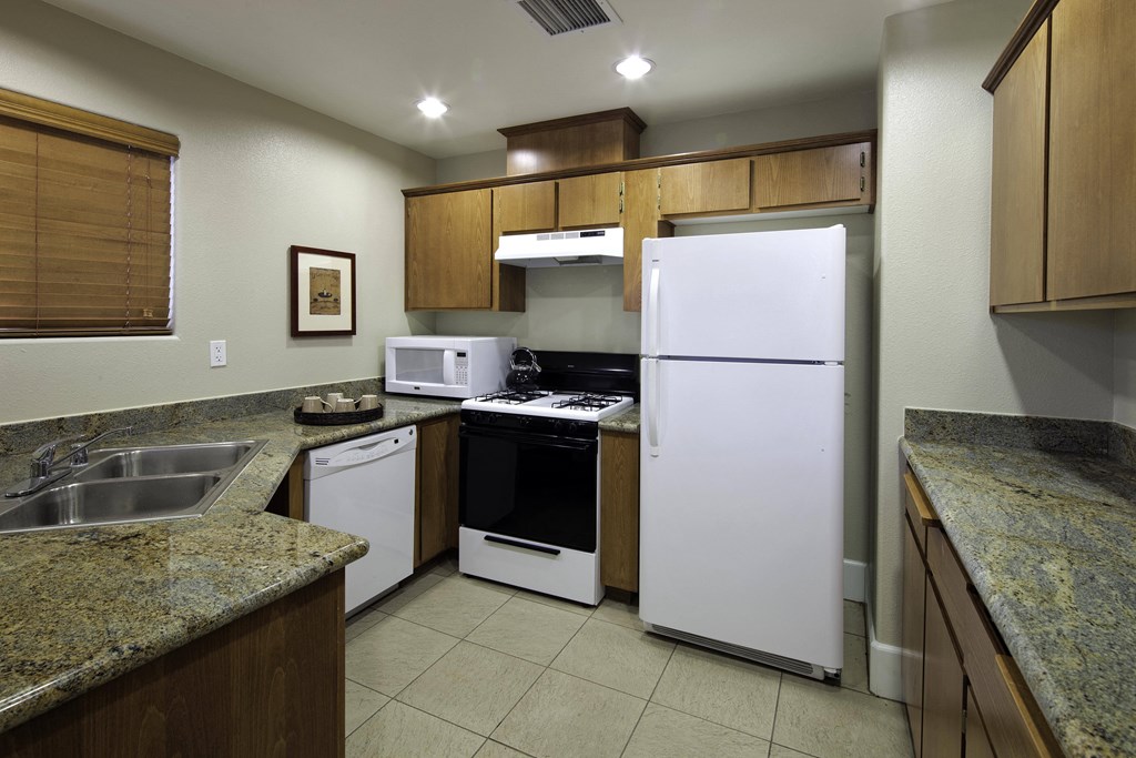 Demo Kitchen at Valley Oaks Affordable Apartments in Tulare CA