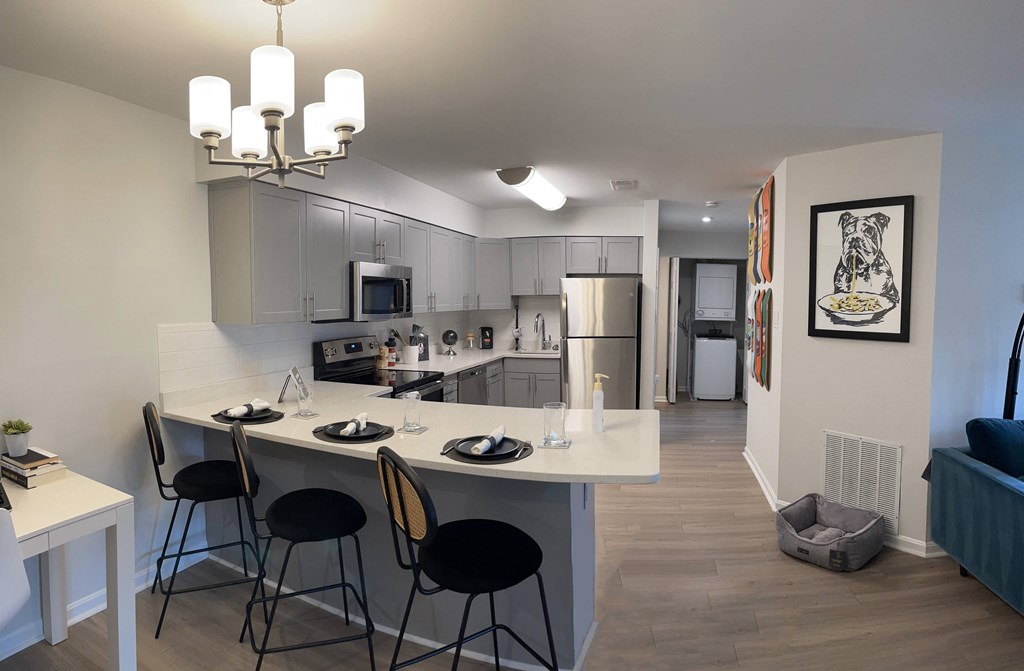 Newly Renovated Kitchen at Fieldpointe Apartments in Frederick MD