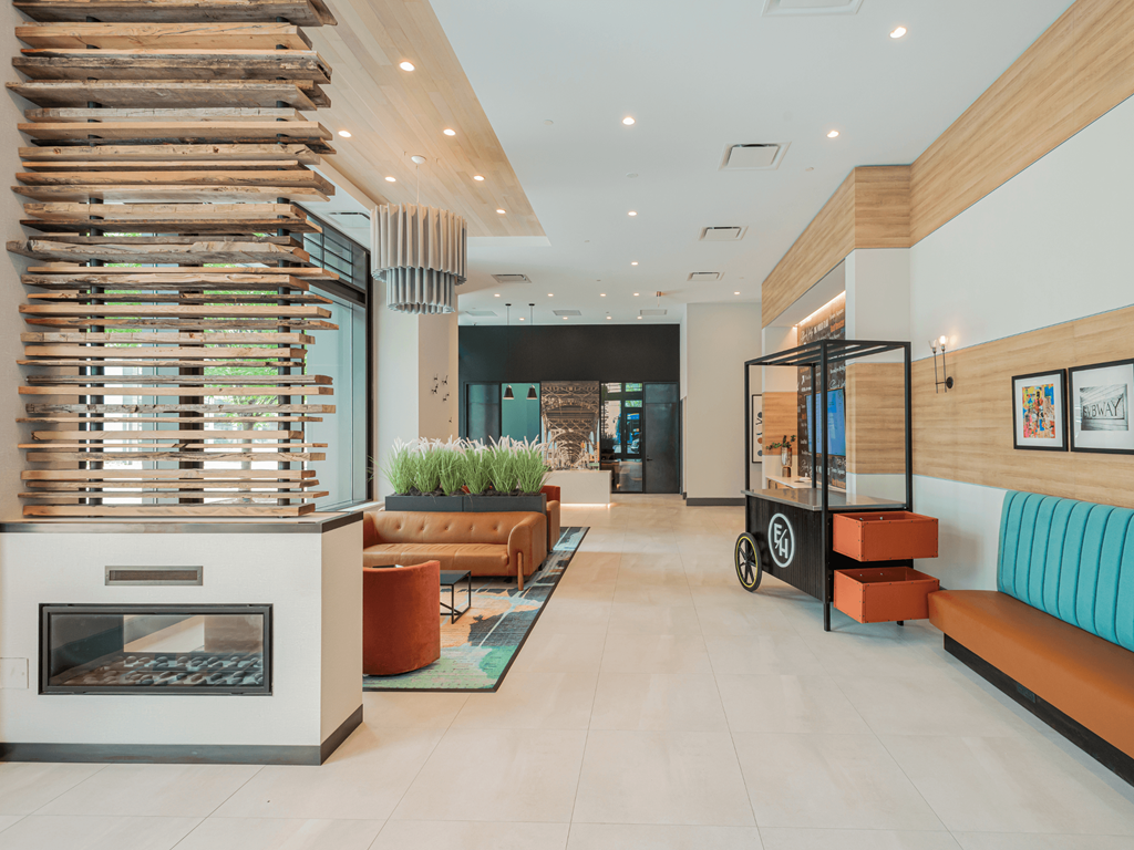 Lobby at One East Harlem Luxury Apartments in East Harlem, NY