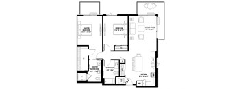 1253 SF Two-Bedroom- Two Bath at The Chandler NoHo Apartments in North Hollywood, CA