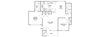 Two Bedroom Affordable Apartment at Mockingbird Lane Plaza Affordable Apartments in Victoria TX