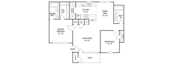 Two Bedroom Affordable Apartment at Mockingbird Lane Plaza Affordable Apartments in Victoria TX