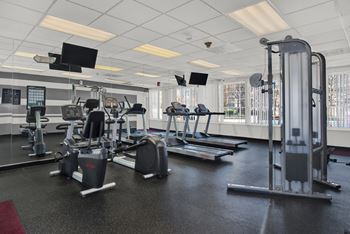 Fitness Center With Modern Equipment at Autumn Woods Affordable Apartments in Bladensburg, MD