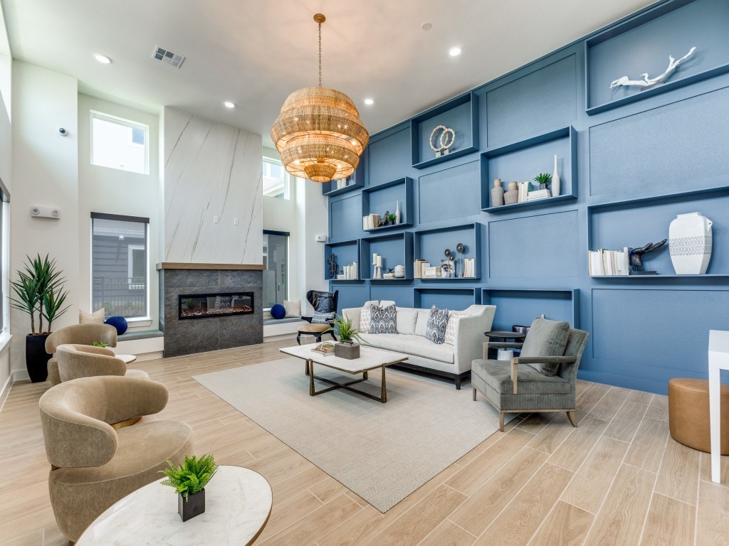 Fireside Lounge at Cedar Heights Luxury Apartments in Austin, TX