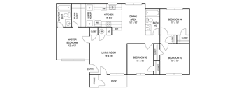 Four Bedroom Affordable Apartment at Mockingbird Lane Plaza Affordable Apartments in Victoria TX