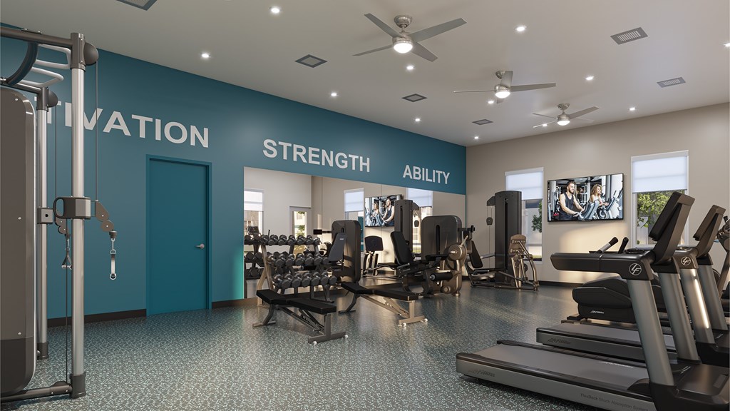 Fitness Center at Lakeland Affordable Apartments in Santa Fe Springs, CA