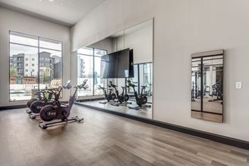 Yoga and Spin Studio at The Prescott Luxury Apartments in Austin, TX