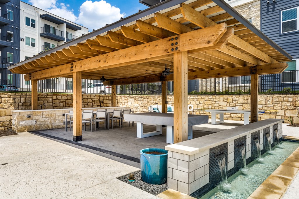 Outdoor Game Area at The Prescott Luxury Apartments in Austin, TX