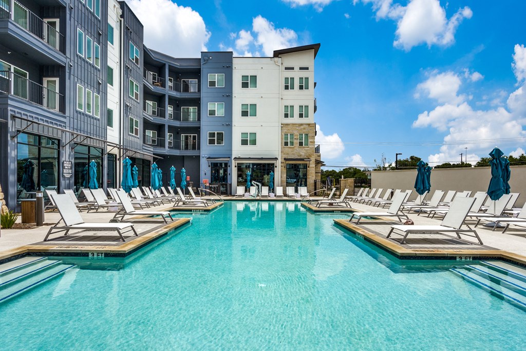 Resort-Inspired Pool at The Prescott Luxury Apartments in Austin, TX