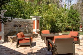 Zen Garden and Courtyard at The Amalfi Clearwater Luxury Apartments in Clearwater, FL