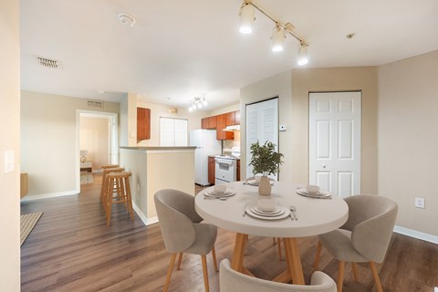 Modern Kitchens with Dining Area at Meridian Pointe Affordable Apartments in Tampa FL