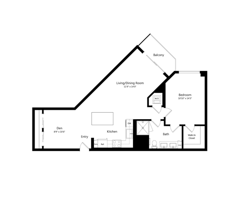 A8 934 sq. ft. Luxury One-Bedroom Apartment at The Marc in Palm Beach Gardens, FL