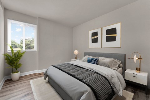 Beautiful Bright Bedroom With Wide Windows at Autumn Woods, Bladensburg, 20710
