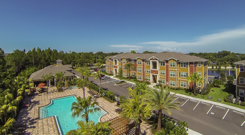 An aerial view of The Amalfi Clearwater Apartments