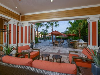 Covered Veranda at The Amalfi Clearwater Luxury Apartments in Clearwater, FL - Photo Gallery 6