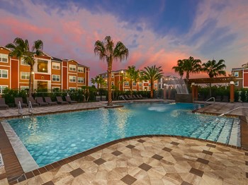 Resort-Style Pool Deck at The Amalfi Clearwater Luxury Apartments in Clearwater, FL - Photo Gallery 5