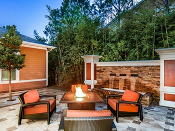 Zen Garden and Fireside Seating at The Amalfi Clearwater Luxury Apartments in Clearwater, FL - Photo Gallery 4