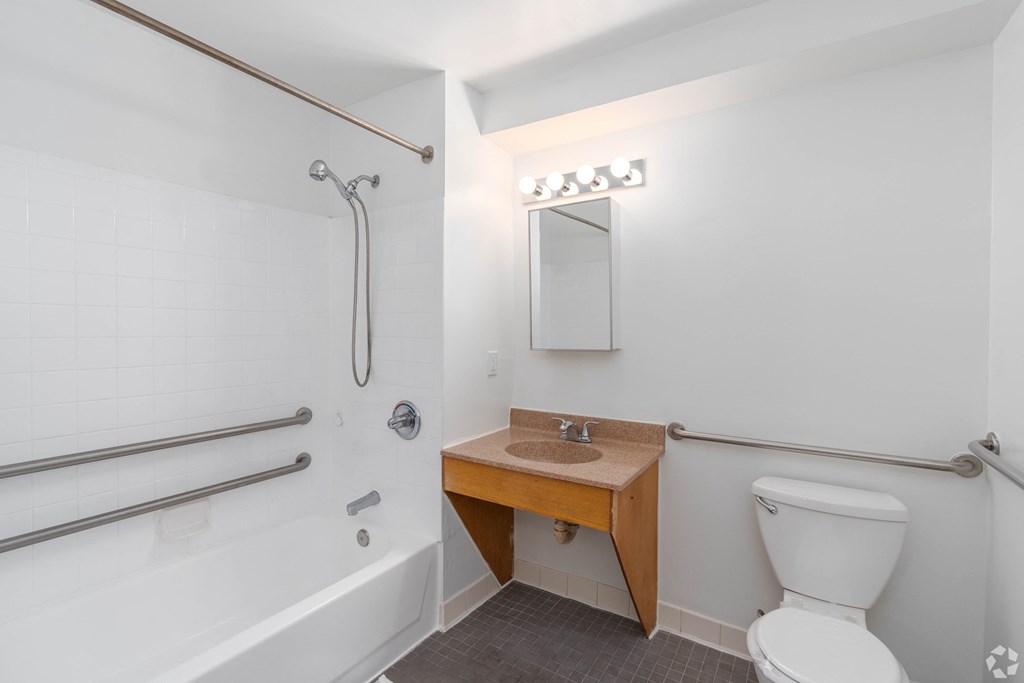 Elegant Bathrooms at Landmark Affordable Apartments in Baltimore, MD