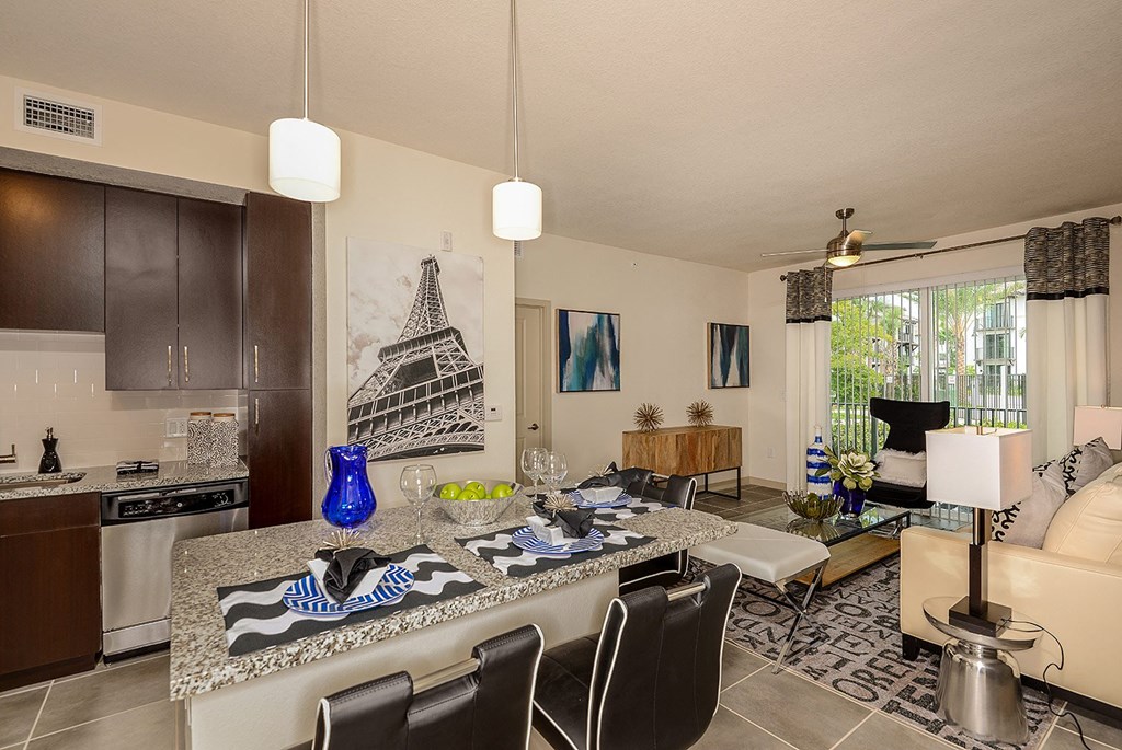 Upscale kitchen at Azura in Kendall, FL