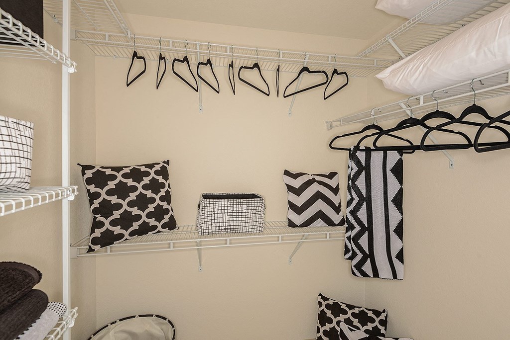 Walk-in closet at Azura in Kendall, FL