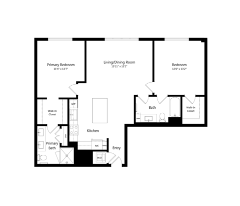 B2 1,077 sq. ft. Luxury Two-Bedroom Apartment at The Marc in Palm Beach Gardens, FL