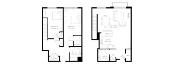 two-story duplex - townhome 1625 sf at Wall Street Place | CT