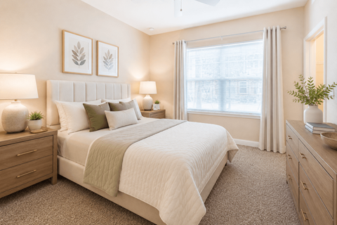 Spacious Bedrooms at Bayside Court Apartments in Clearwater, FL