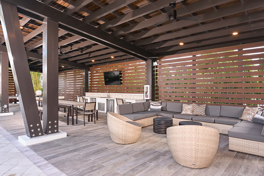 Poolside Game Lounge at Boca Vue Apartments in Boca Raton FL