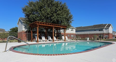 Resort-Style Pool at Mockingbird Lane Plaza Affordable Apartments in Victoria TX