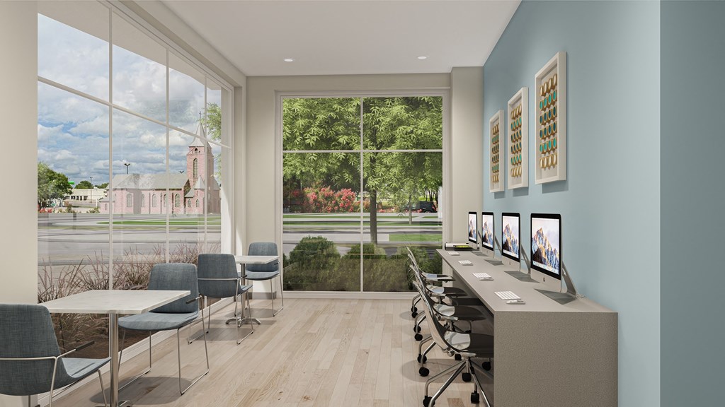 Business Center at Aspire at Church St Affordable Apartments in Norfolk, VA