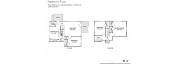 Townhome Floor Plan at Rippowam Park Affordable Apartments in Stamford CT