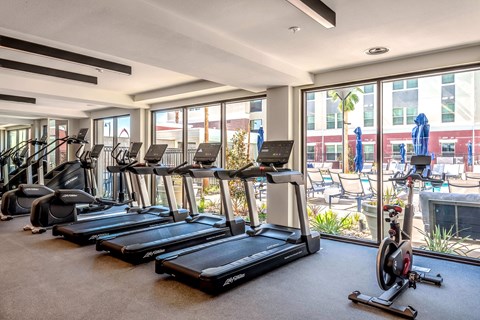 Fitness Center at The Huntington Apartments in Duarte, CA