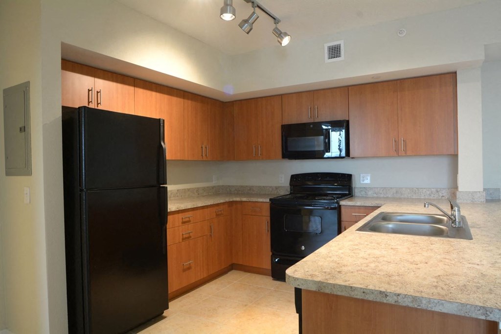 Apartment Kitchen at West Brickell View Senior Apartments in Miami, FL