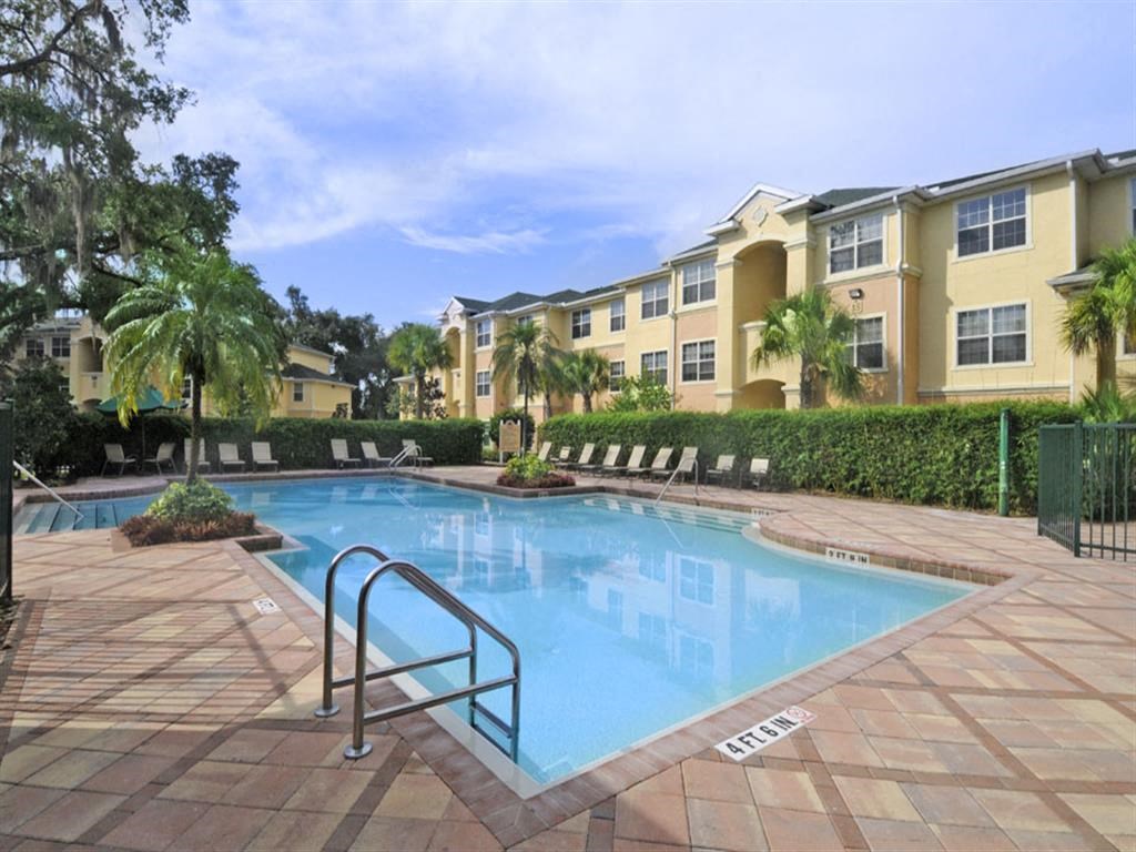 the swimming pool at the apartments for rent