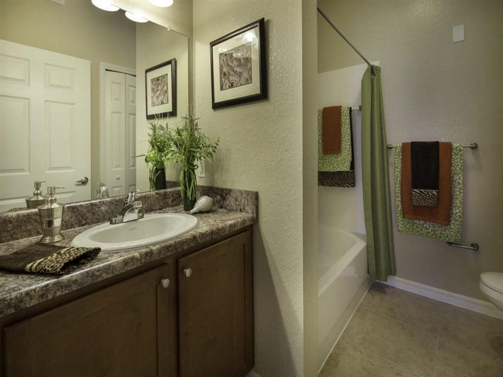 Model Home Bathroom at Bayside Court Apartments in Clearwater FL