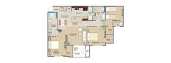 Three Bedroom Floor Plan