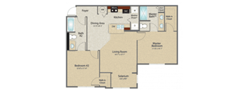 Violet Floor Plan at Bennett Creek Apartments in Jacksonville FL