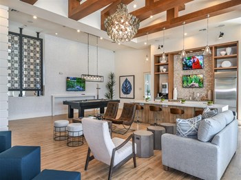 Club Room with Billiards at Lenox Luxury Apartments in Riverview FL - Photo Gallery 14