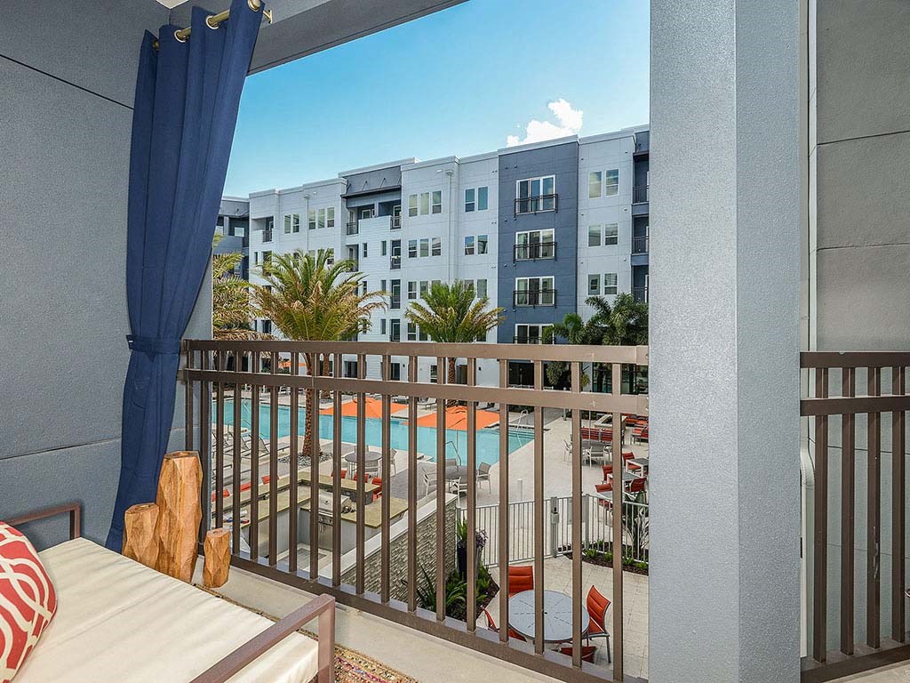 Private Balconies at Aurora Luxury Apartments in Downtown Tampa, FL Private Balconies at Aurora Luxury Apartments in Downtown Tampa, FL