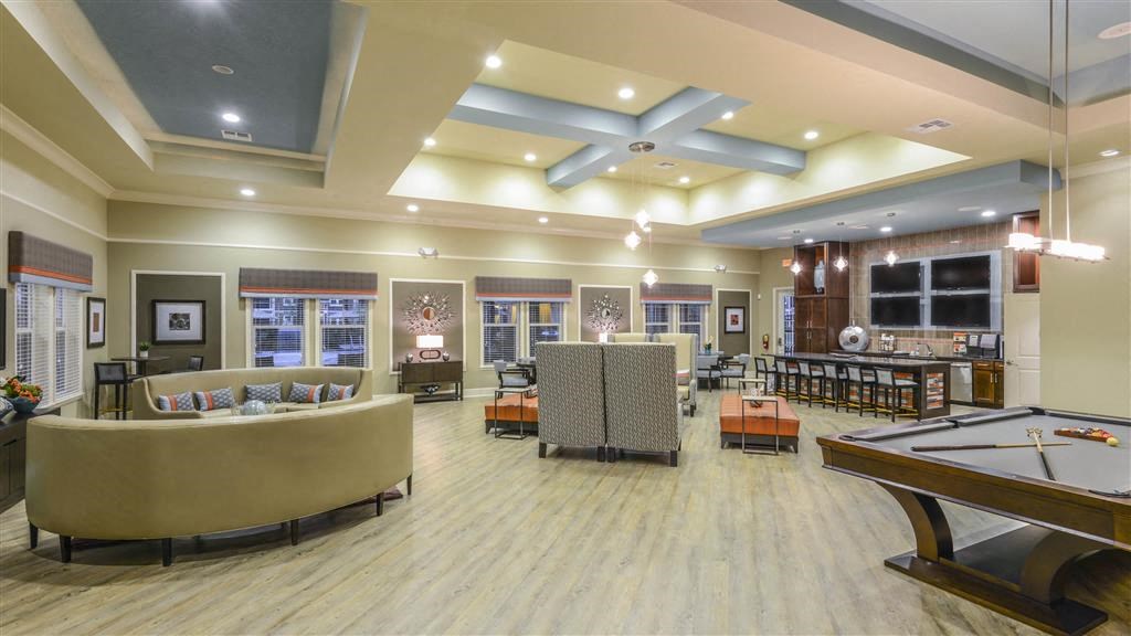 Club Room with Billiards at The Sedona Luxury Apartments in Tampa FL