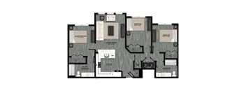 3 Bedroom Floor Plan La Cima Apartments Austin, TX