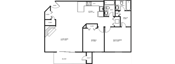 2 Bedroom Floor Plan at Fieldpointe Apartments in Frederick, MD